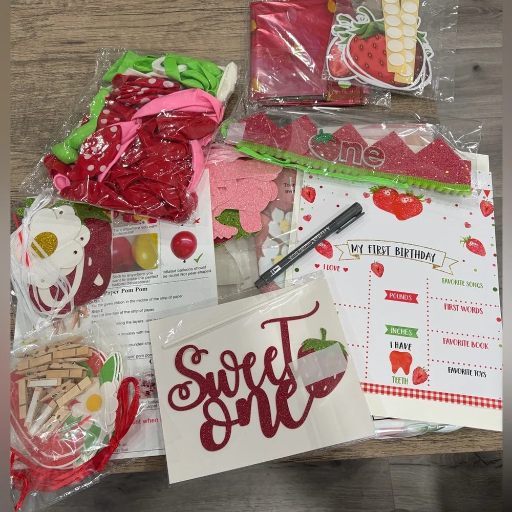 Sweet One Birthday Party Supplies Set